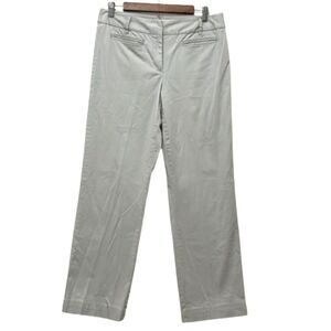 Vintage Talbots Khaki Wide Leg Ankle Pants Womens 8 Stretch Business Casual Tan